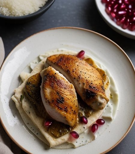 Herb Broiled Chicken and Onion on a Pita recipe image