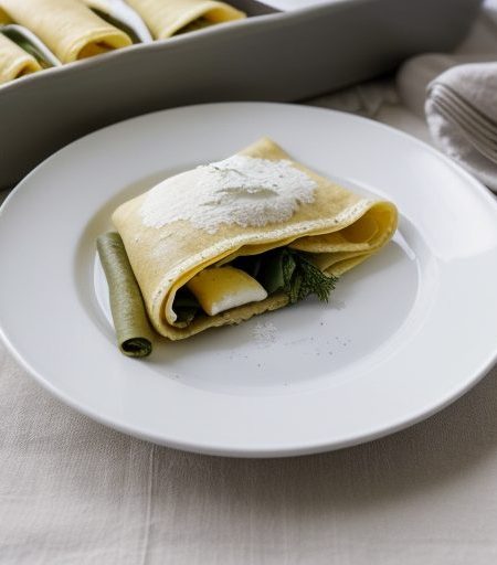 Herb Crepes With Goat's Cheese Stuffing recipe image