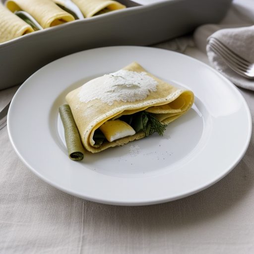 Herb Crepes With Goat's Cheese Stuffing recipe image