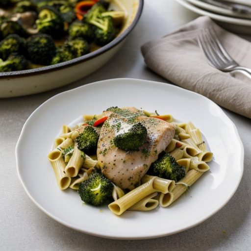 Herb & Lemon Chicken Pasta With Broccoli & Peppers recipe image
