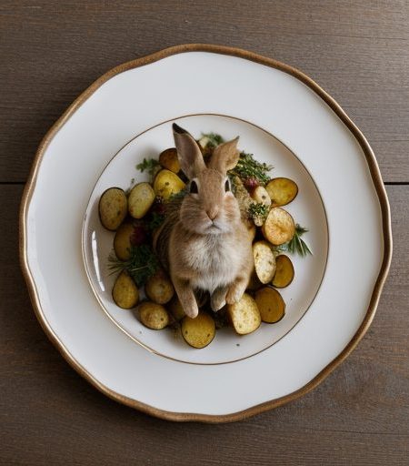 Herb Roasted Rabbit & Potatoes recipe image