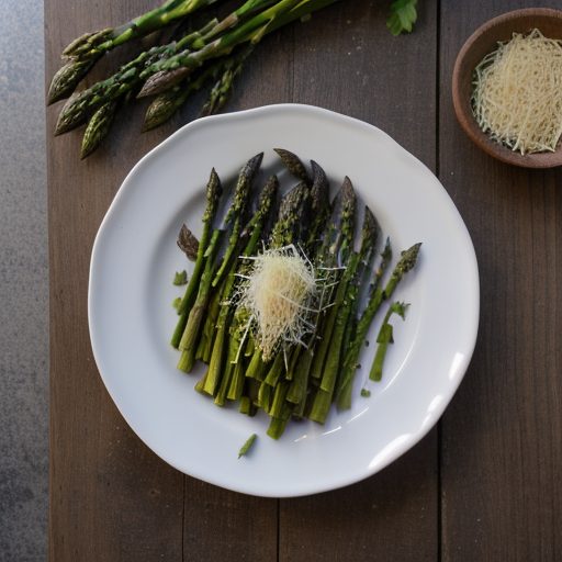 Herbed Asparagus W/Shiitakes & Parmesan recipe image