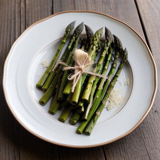 Herbed Asparagus With Shiitakes & Parmesan recipe image