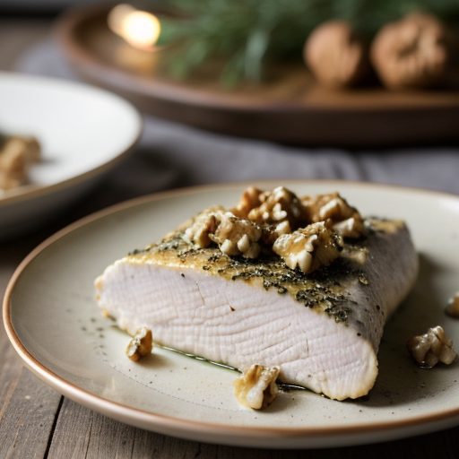 Herbed-Cheese Stiffed Chicken Breast With Walnuts and Spi recipe image