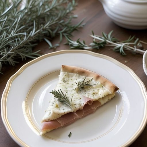 Herbed Chevre, Fontina and Prosciutto Pizza recipe image