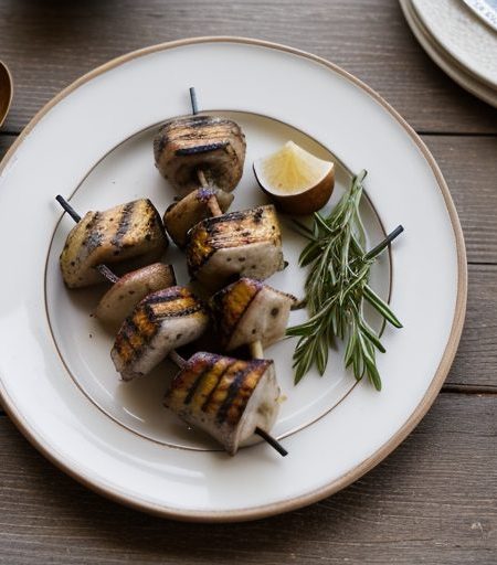 Herbed Cornish Hens With Potato Kabobs recipe image