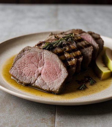 Herbed Lamb With Apples recipe image