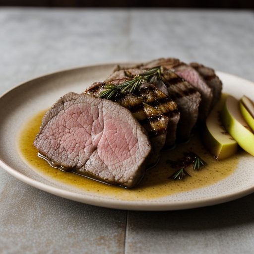 Herbed Lamb With Apples recipe image