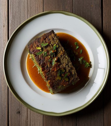 Herbed Meat Loaf With Sun-Dried Tomato Gravy recipe image