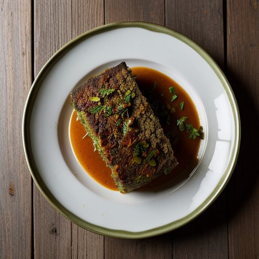 Herbed Meat Loaf With Sun-Dried Tomato Gravy recipe image