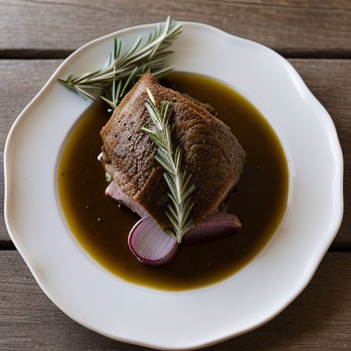 Herbed Roast Leg of Lamb With Roast Onions & recipe image