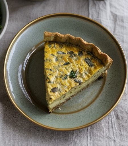 Herbed Tofu-Mushroom Quiche recipe image