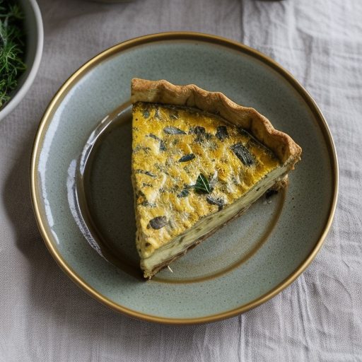 Herbed Tofu-Mushroom Quiche recipe image
