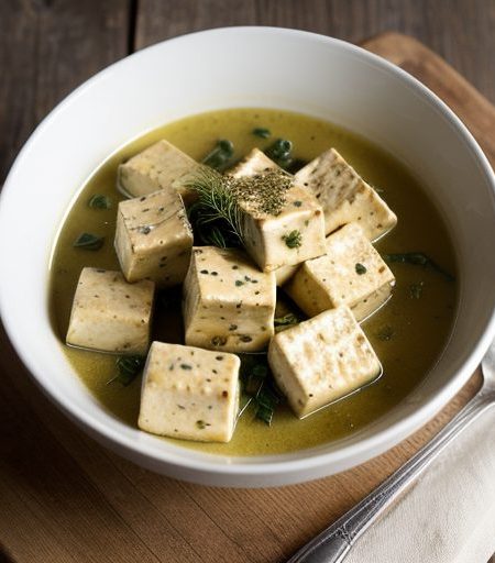 Herbed Tofu in White Wine Sauce recipe image