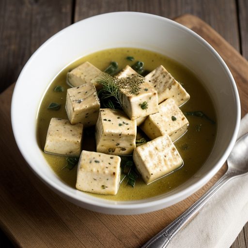 Herbed Tofu in White Wine Sauce recipe image