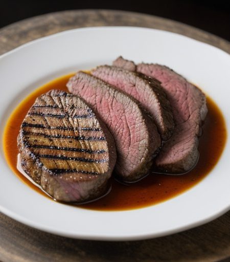 Herbed Wine Marinated Party Steak recipe image