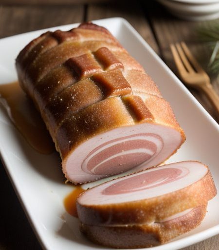 Holiday Ham Slice With Cinnamon Apple Rings - SL 11/90 recipe image