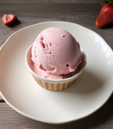 Home-Made Strawberry Ice Cream recipe image