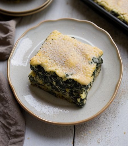 Home Recipes: Cheesy Spinach Squares recipe image