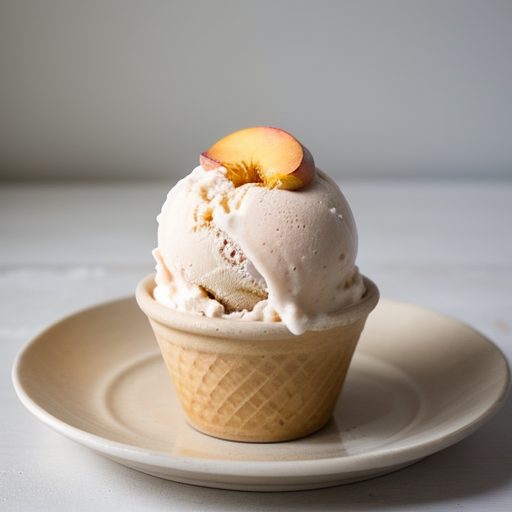 Homemade Peach Ice Cream recipe image