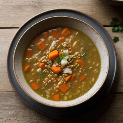 Homestyle Chicken Barley Soup recipe image