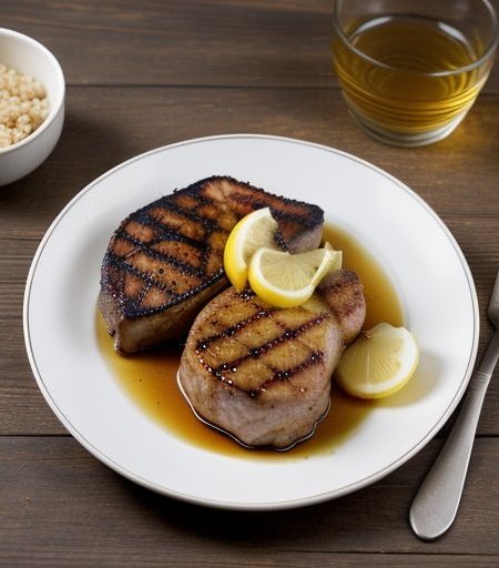 Honey Apple Grilled Pork Chops recipe image