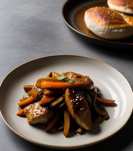 Honey Chicken W/ Peppers & Onions recipe image
