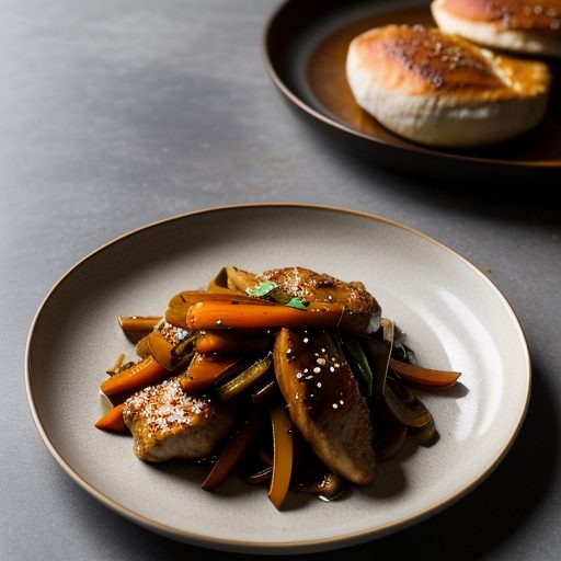 Honey Chicken W/ Peppers & Onions recipe image