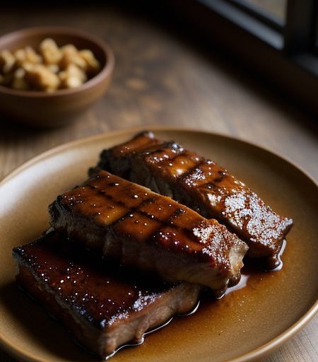 Honey-Glazed Oven Ribs recipe image