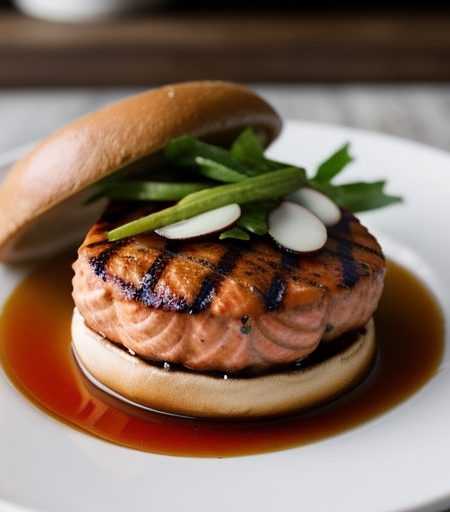 Honey Glazed Salmon Burgers recipe image