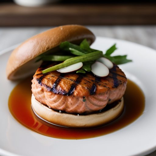 Honey Glazed Salmon Burgers recipe image