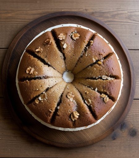 Honey Glazed Walnut Cake recipe image
