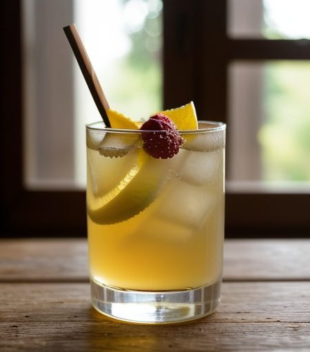 Honey Lemonade With Frozen Fruit Cubes (3.5 PTS recipe image