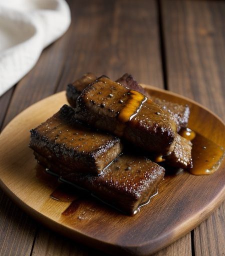 Honey-Mustard Barbecued Short Ribs recipe image