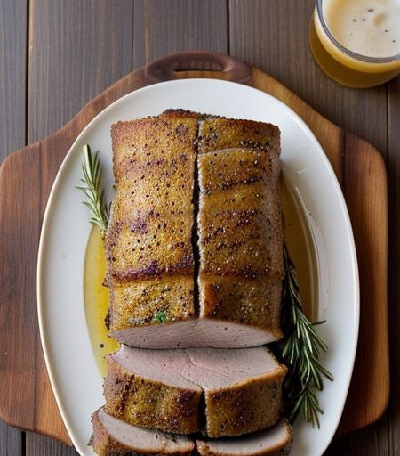 Honey Mustard and Rosemary Pork Roast - Bon Appetit recipe image
