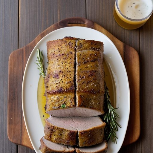 Honey Mustard and Rosemary Pork Roast - Bon Appetit recipe image
