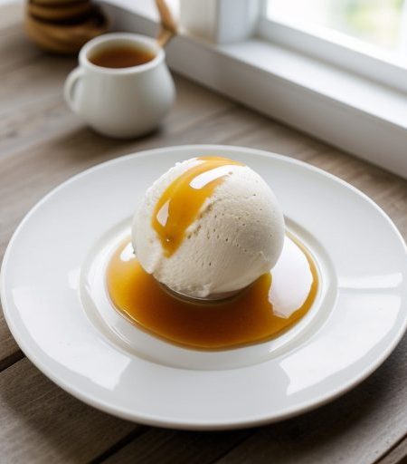Honey-Sweetened Gelatine Ice Cream recipe image