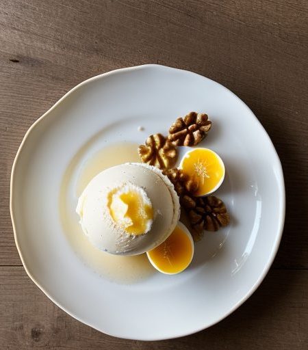 Honey Walnut Ice-Cream recipe image