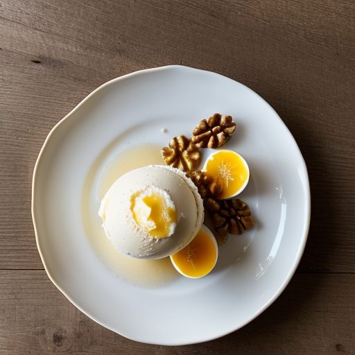 Honey Walnut Ice-Cream recipe image