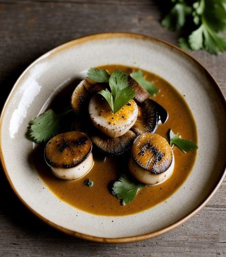 Hongos Rellenos (Smoked Scallops in Grilled Mushroom Caps recipe image