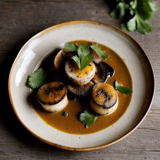 Hongos Rellenos (Smoked Scallops in Grilled Mushroom Caps recipe image