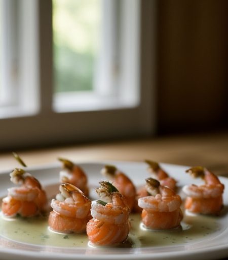 Hors d'OEUVRES Aux Crevette Et Saumon recipe image