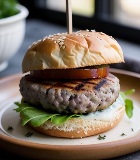 Horseradish-Garlic Burgers recipe image