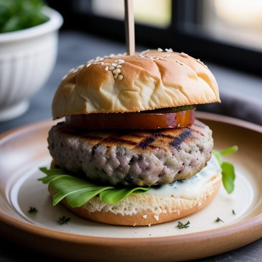 Horseradish-Garlic Burgers recipe image