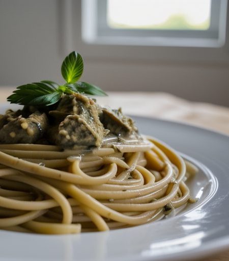 Hot Baba Ghanoush With Pasta recipe image