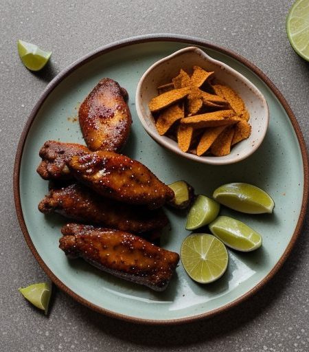 Hot Fajita Wings With Guacamole recipe image