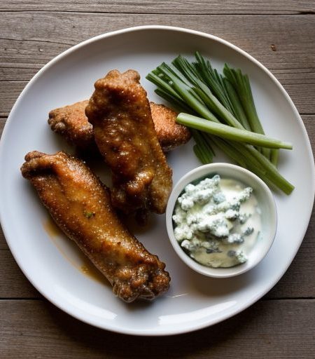 Hot 'N Spicy Chicken Wings With Blue Cheese recipe image