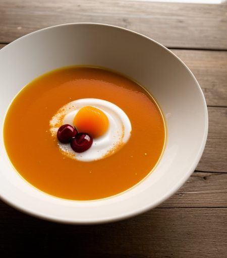 Hot Orange Soup With Wafers recipe image