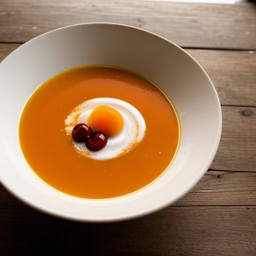 Hot Orange Soup With Wafers recipe image