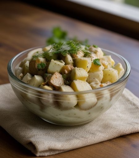 Hot Shoestring Potato Salad recipe image